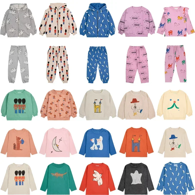 

OUYANG&IVAN AW24 Kids Tops and Pant Clothing Sets Baby Boys Girls Print T Shirts Sweashirts Hooded Jacket Outwear Clothes Top