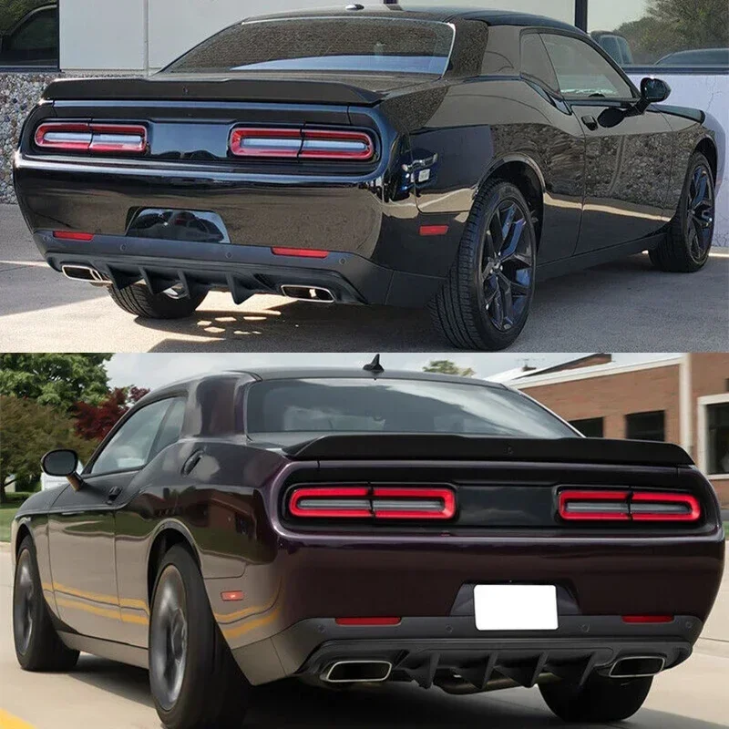 Black Rear Diffuser For 2015-2022 Dodge Challenger SRT Hellcat R/T Scat Pack GT