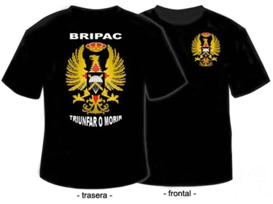 Camisetas Militares: Brigada Paracaidista "Triunfar O Morir" Camiseta de hombre de manga corta Casual de algodón con cuello redondo Camisetas de verano