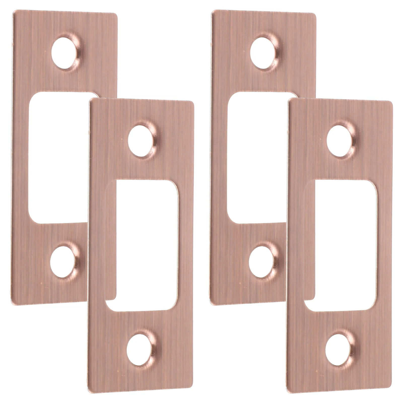 

4pcs Door Lock Accessories T-shaped Strike Plates Red Bronze Stainless Steel Reinforcement Wood Door Covers Plates