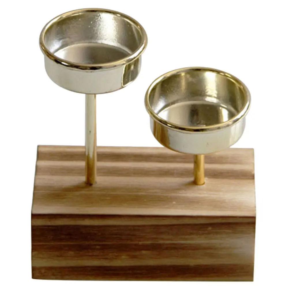 

Wooden Stand Vintage Decorative Romantic Holder for Restaurant Table Home Use Restaurant Candlestick