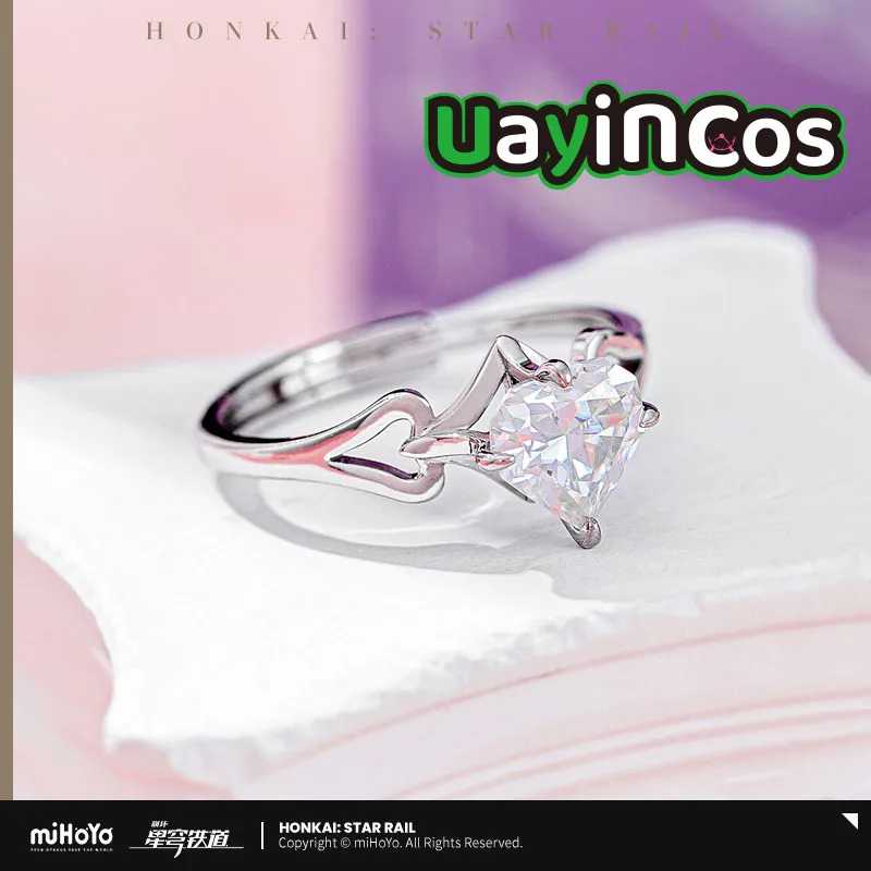 

Original Honkai Star Rail Cyrene Lucia Adjustable Rings For Women Exquisite Simple Inlaid Zircon Stones Ring Set Jewellery Anim
