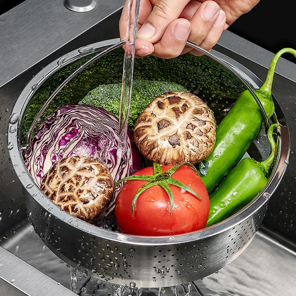 

Stainless Steel Steamer Basket 18CM Rice Vegetable Dumplings Pot Separator Food Grade Drainable Lightweight Storage