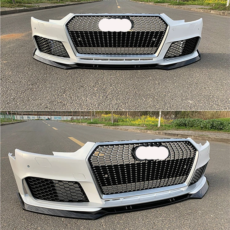 Starry style Rs4 car bodykit PP material Auto modified front bumper with grill for  A4 B9 S4 new style body kit 2017-2019