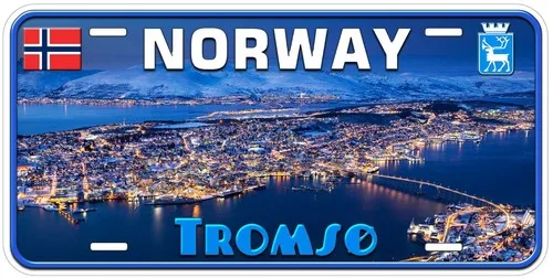 Tromso Norway Night Novelty Car Tag License Plate