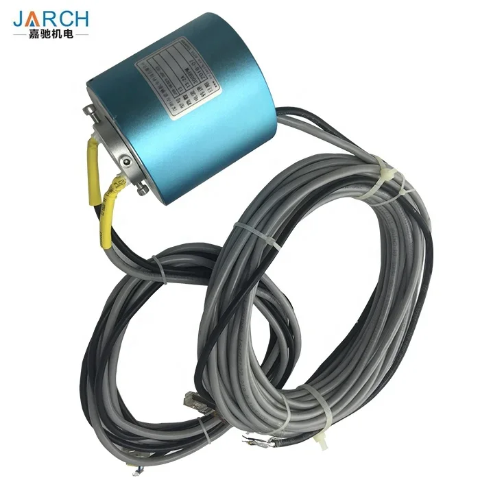 35mm~50mm bore slip rings 100m 1000M Base T 8 cores USB 1.0 2.0USB Ethernet video