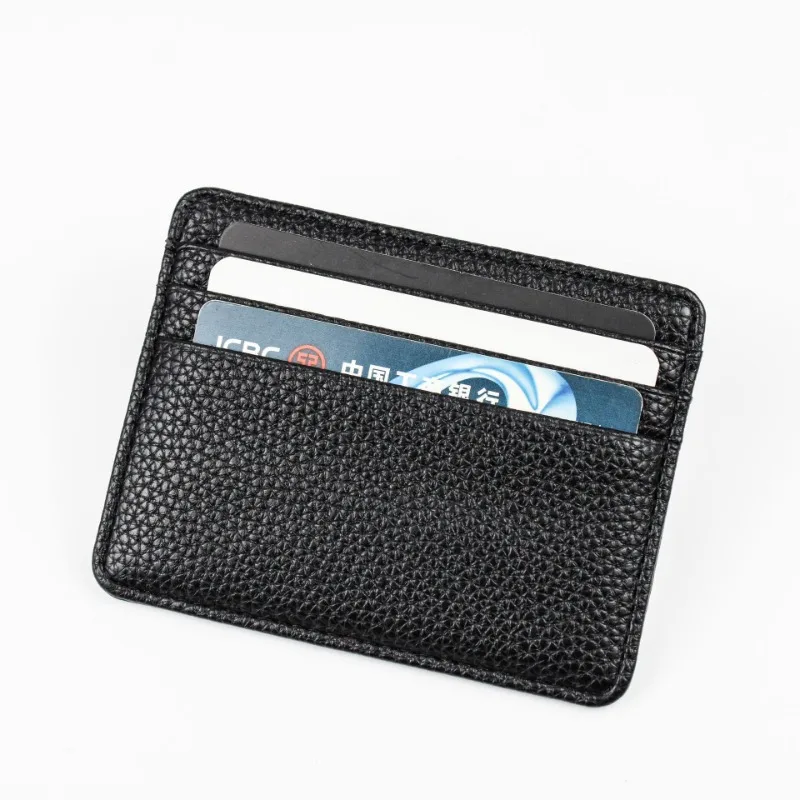 

New Simple Lychee Pattern Multi-card Mini Card Sleeve Ultra-thin Fashion Change Card Holder