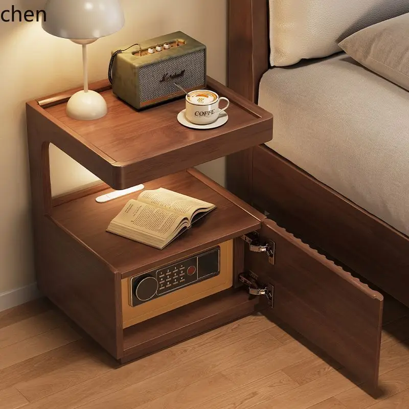 CZ Bedside Cabinet Safe Integrated Bedroom Solid Wood Smart Multifunctional Lockable Wireless Charging Safe