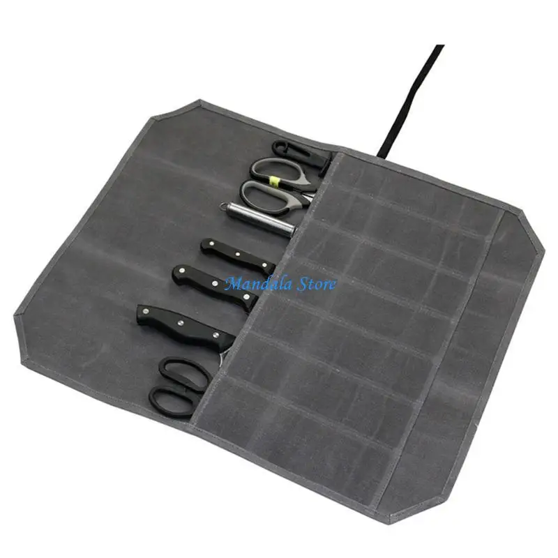 U2JC Precise Fine Thread Storage Bag Wear-resistant Durable 7 Knife Slots Wet Wax