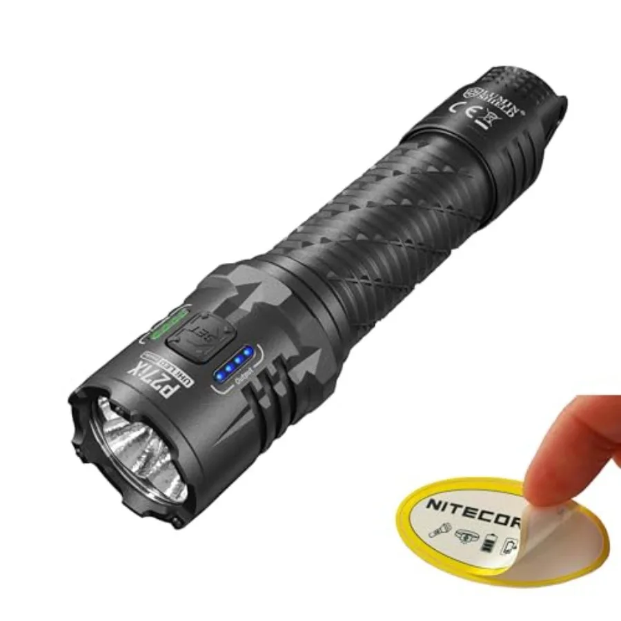 

P27iX 5000 Lumen Tactical Flashlight, USB-C Rechargeable,Dual Switch Custom Controls, Spot Flood Mixed Beam,High Output EDC Duty