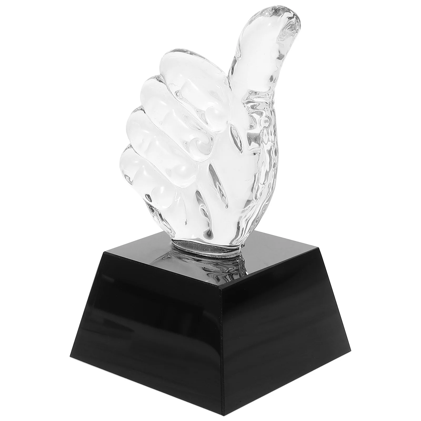 

Crystal Small Mini Trophy Thumbs Up Award Trophy for Classroom School Kids Competition Achievement Prize Toy Trophies