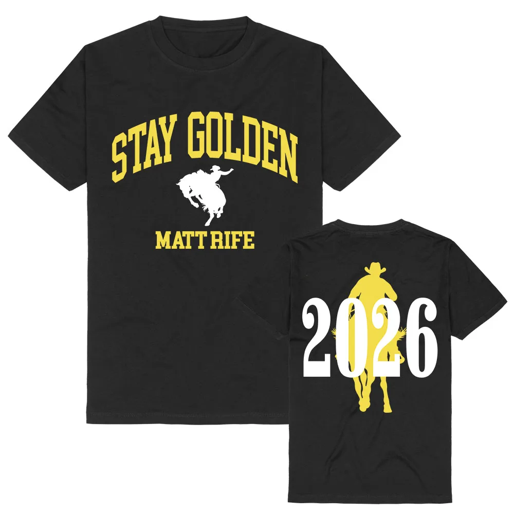 Matt Rife Stay Golden T-shirt Short Sleeve Summer O-neck Women Tshirts Streetwear Unisex Fashion Casual Design Print Merch Shirt