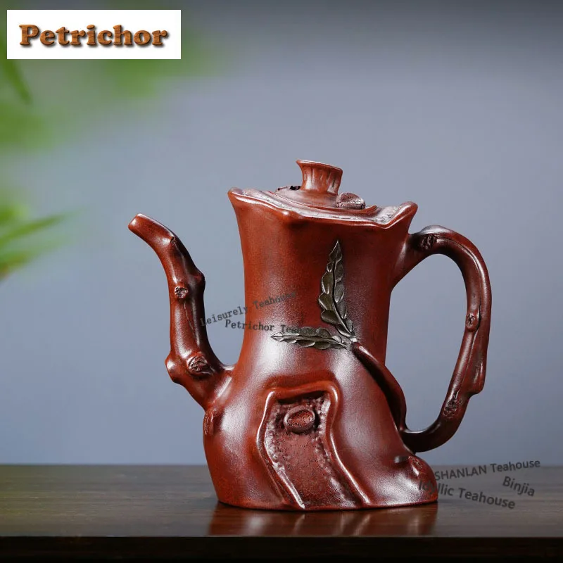

720ml Exquisite Yixing Purple Clay Teapots Famous Handmade High Tree Stumps Pot Raw Ore Red Mud Kettle Chinese Zisha Tea Set