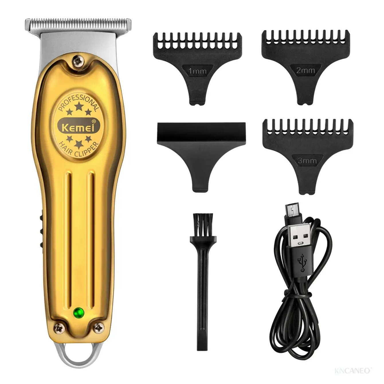 Trimmer per barba KEMEI per uomo, rasoio elettrico, tagliacapelli per tagliare i capelli dei baffi, regali per rasoio ideali, ricarica rapida USB