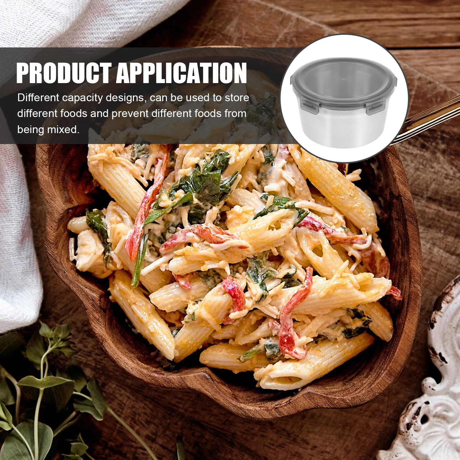 

4pcs Stainless Steel Bowls Set 1.5L 3.5L 5.5L 8L Airtight Food Storage Mixing Serving Preservation Container Kitchen Organizer