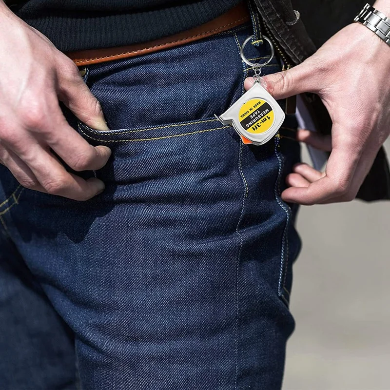 50 Pcs Keychain Tape Measure Tape Measure Functional Pocket Tape Measure Small Tape Measure Retractable For Adult Kids