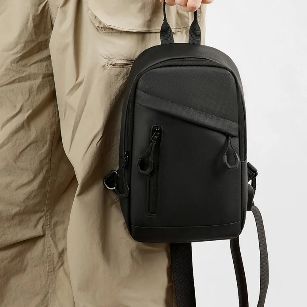 

Casual Side Sling Men Chest Bag Solid Color Oxford Male Shoulder Bag Sports Bag Handbag Phone Crossbody Bag Cycling