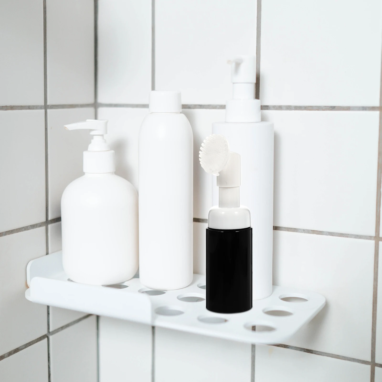 

3pcs Foaming Bottle Dispenser with Brush Empty PET Plastic Soap Shampoo Travel Size Scrub Container Leak Proof Design