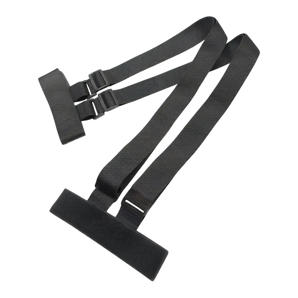 Skateboard Shoulder Strap For Adjustable Dual-Shoulder Design for Longboard and Ski Hands-Free Transport Black
