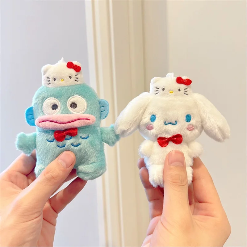 10Cm Kawaii 50Th Anniversary Series Kitty Plush Keychain Keyring Anime Doll Bag Fans Gift