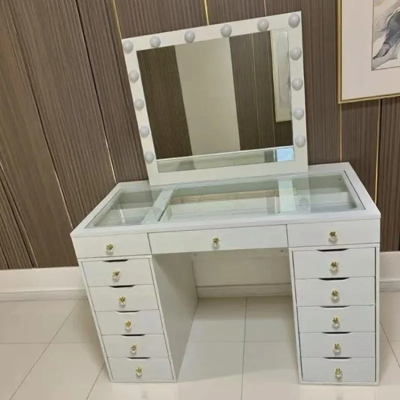 2026 Hot Sale Modern Design Wholesale Price Wooden Furniture Dresser Dresser with Light Emitting Diode Mirror