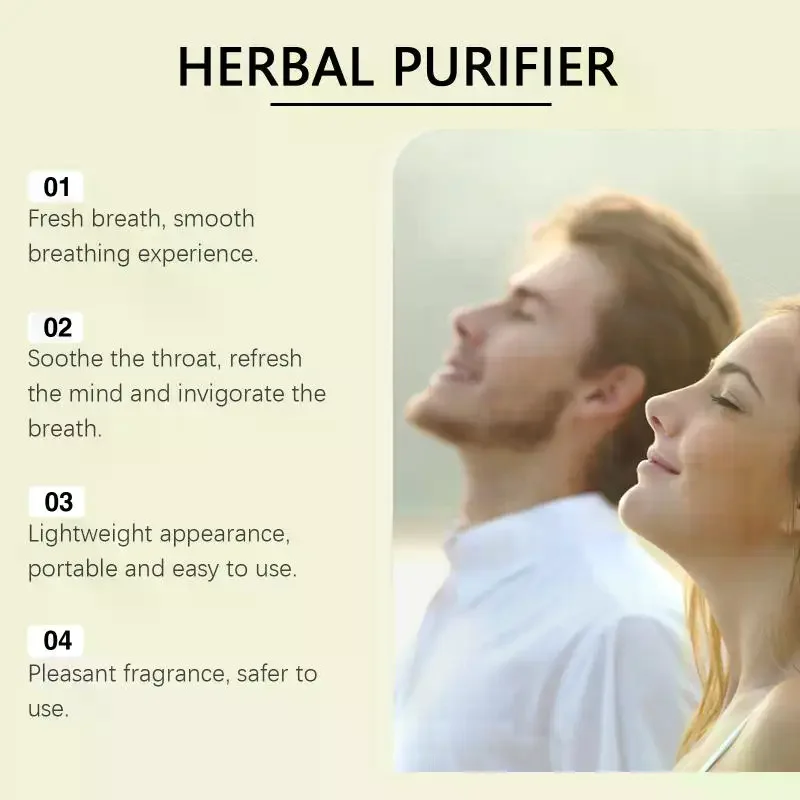 Relieving Body Fatigue Herbal Care Stick Relaxing Senses Enhancing Energy Long-Lasting Refreshing Effect Lung Cleansing Pen