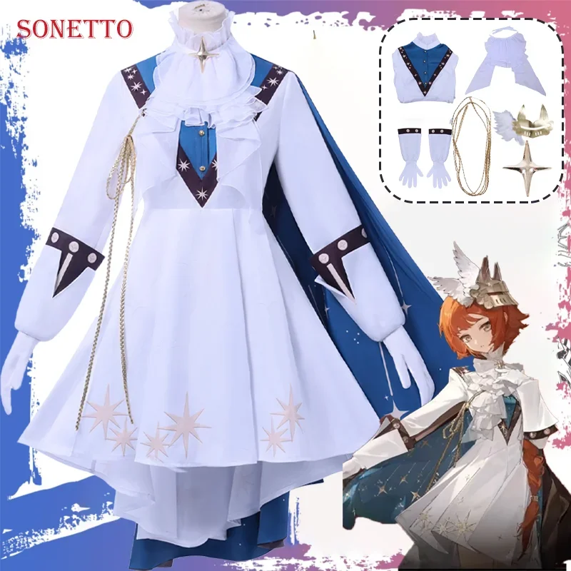 

CosplayGame Reverse 1999 Sonetto Cosplay Costume Dress Headdress Accessories Full Set Uniform Suit Evenning Partyrole Clothes fo