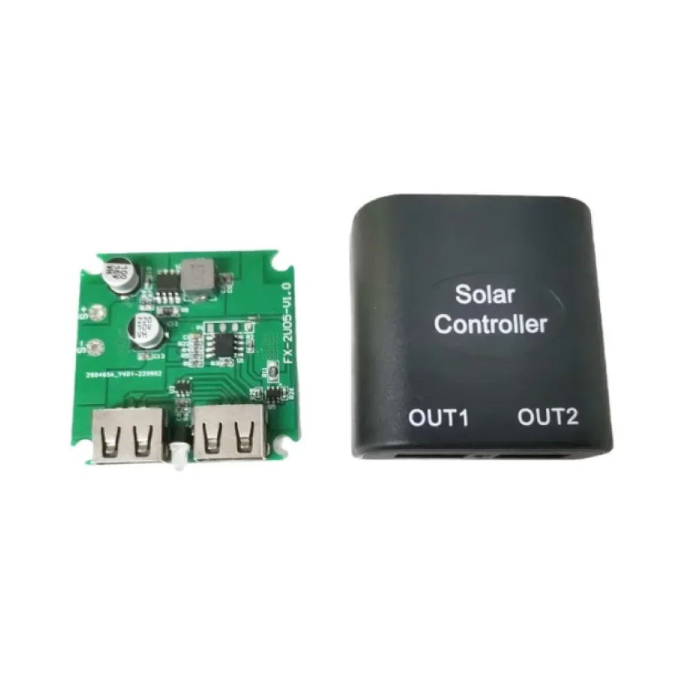 

2 Pack 5V2.4A Solar Folding Pack Voltage Regulator Dual USB Mobile Phone Charger Solar Electronic Tools Hot Selling Accessories