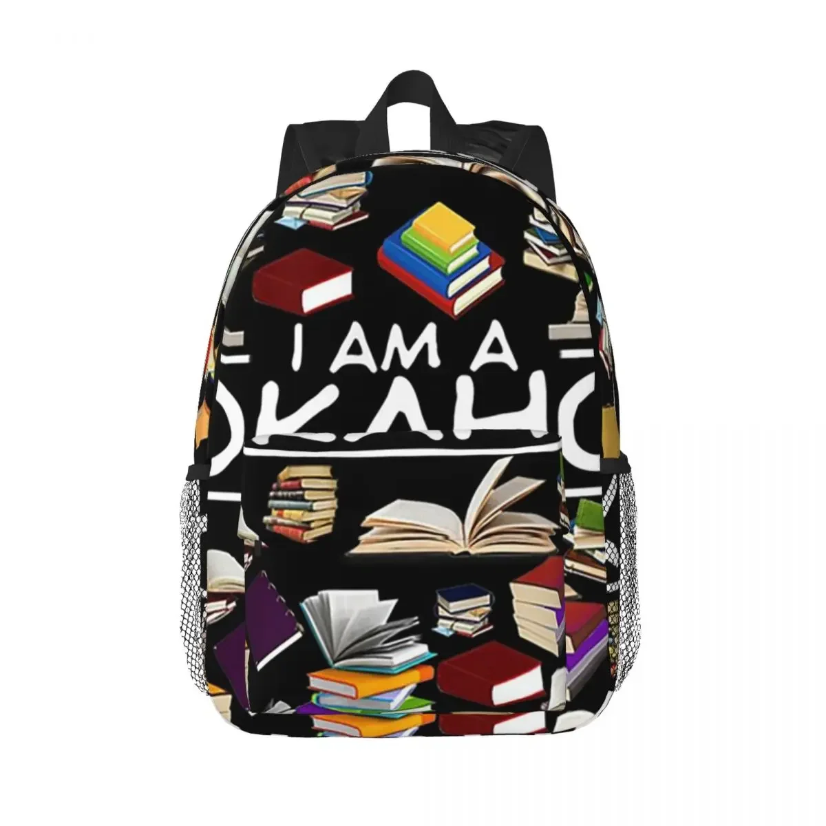 I'am A Bookaholic Book Lover Reading Librarian Backpacks Boys Girls Bookbag Students School Bags Travel Rucksack Shoulder Bag