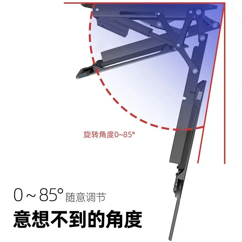 Electric TV Flip Ceiling Mount Remote Control Foldable Rotatable Hidden Bracket For 32 To 75 Inch Television