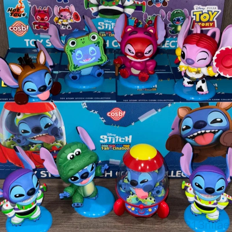 

Hot Toys Stitch Blind Box Disney Toy Story Cosbi Collection Collectible Figure Trendy Desktop Ornament For Adult Collectors