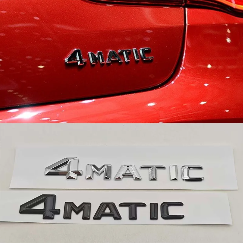 3D ABS Car Letters 4MATIC 4 MATIC Badge Sticker Rear Trunk Badge Emblem For Mercedes Benz C E G S GLC GLS Class AMG Accessories