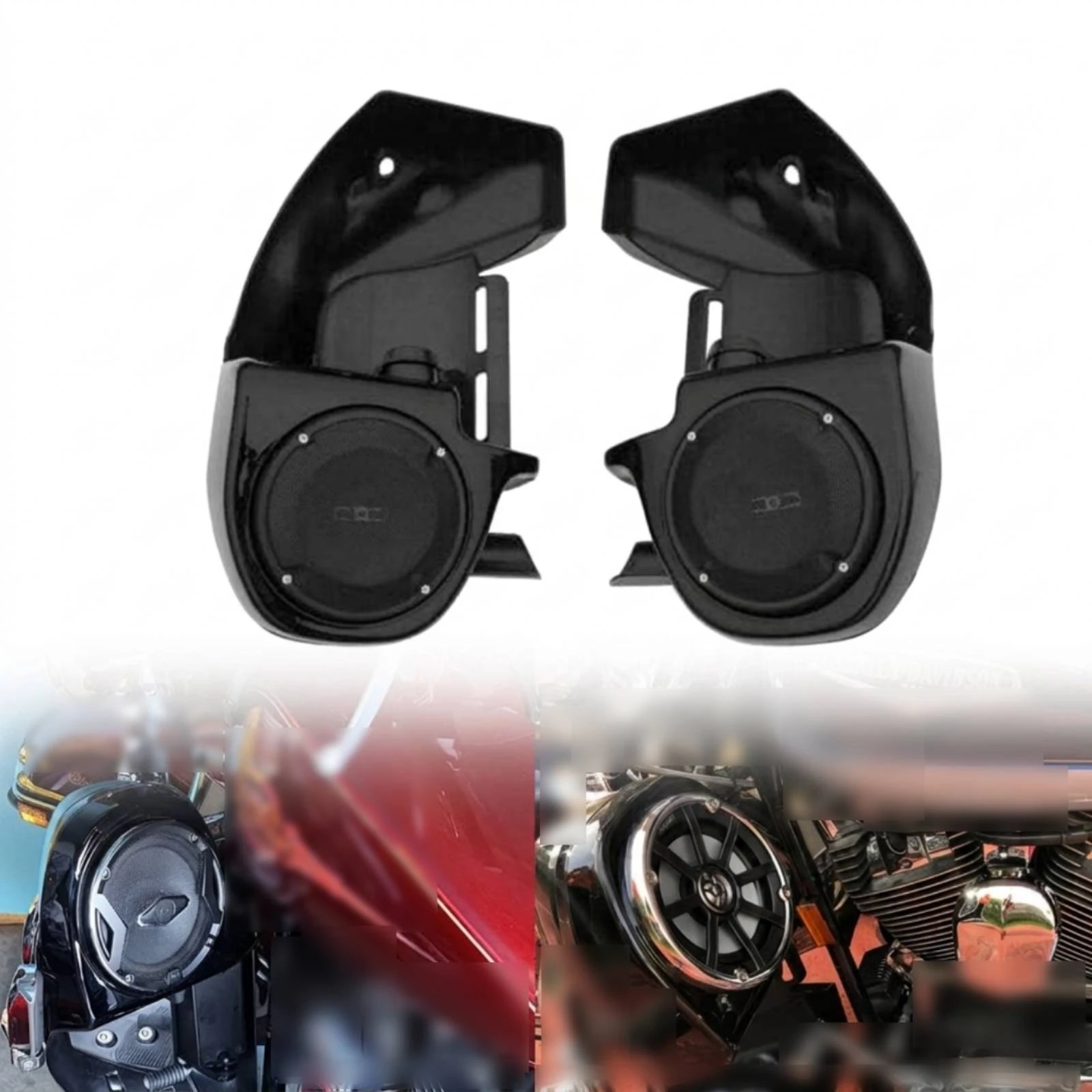 Motorcycle Lower Fairing with Speaker Pods Molded Lower Fairing with Speaker Pods Aftermarket Direct Replacement
