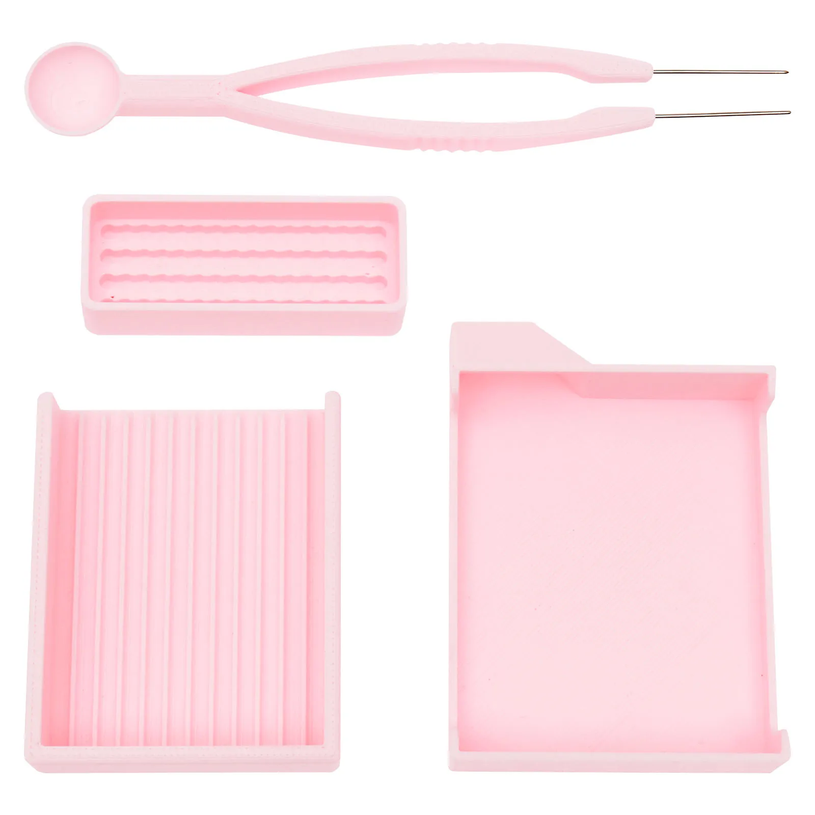 4 Pcs Fuse Bead Tools Kit DIY Fuse Bead Pickup Tray Kit with Needle Tweezer and Aligner Tray for Art Craft Beading Enthusiast