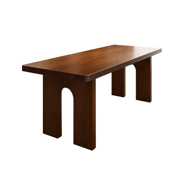 

Nordic all solid wood dining table long table and chair combination small apartment restaurant large board table