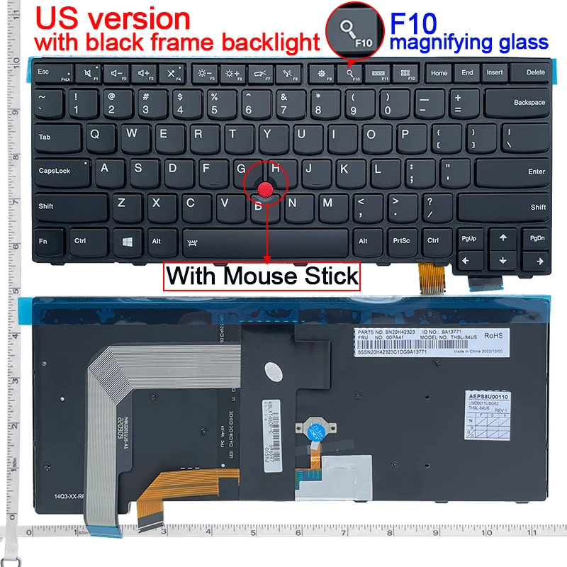 English New Keyboard FOR Lenovo FOR Thinkpad T460P SN20H42364 US Backlit laptop keyboard