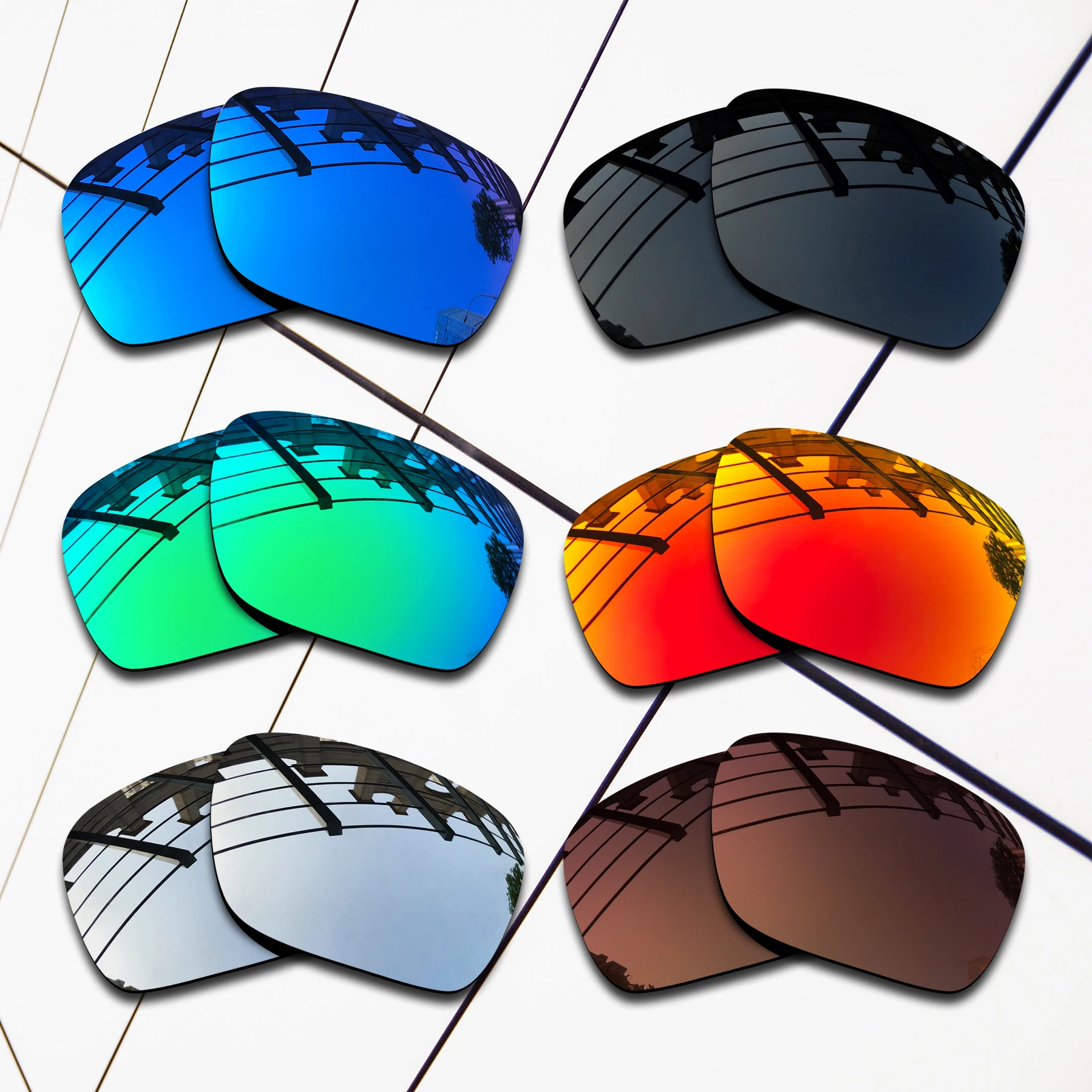 ELuxonsight Polarized Enhanced Replacement Lenses for Oakley Sliver F OO9246 Sunglasses - Varieties Colors