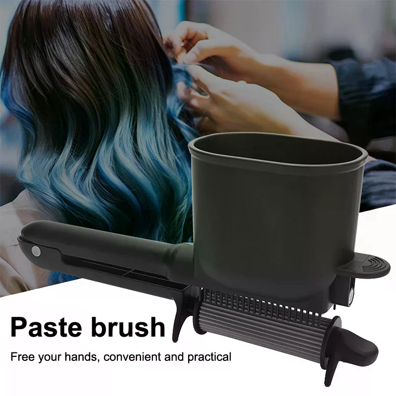 1pcs Professional Hair Dyeing Tool 2-in-1 Automatic Roller Comb With Smooth Brush Dye Salon Hair Care Plastic Salon Hairdressing