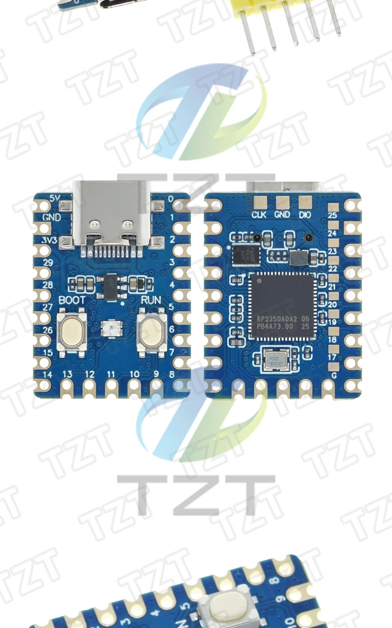1/3PCS RP2350-Zero Mini-Entwicklungsboard RP2350 Basierend auf Raspberry Pi RP2350A Dual-Core mit integriertem 520KB 4MB Flash Type-c USB – Detail 8