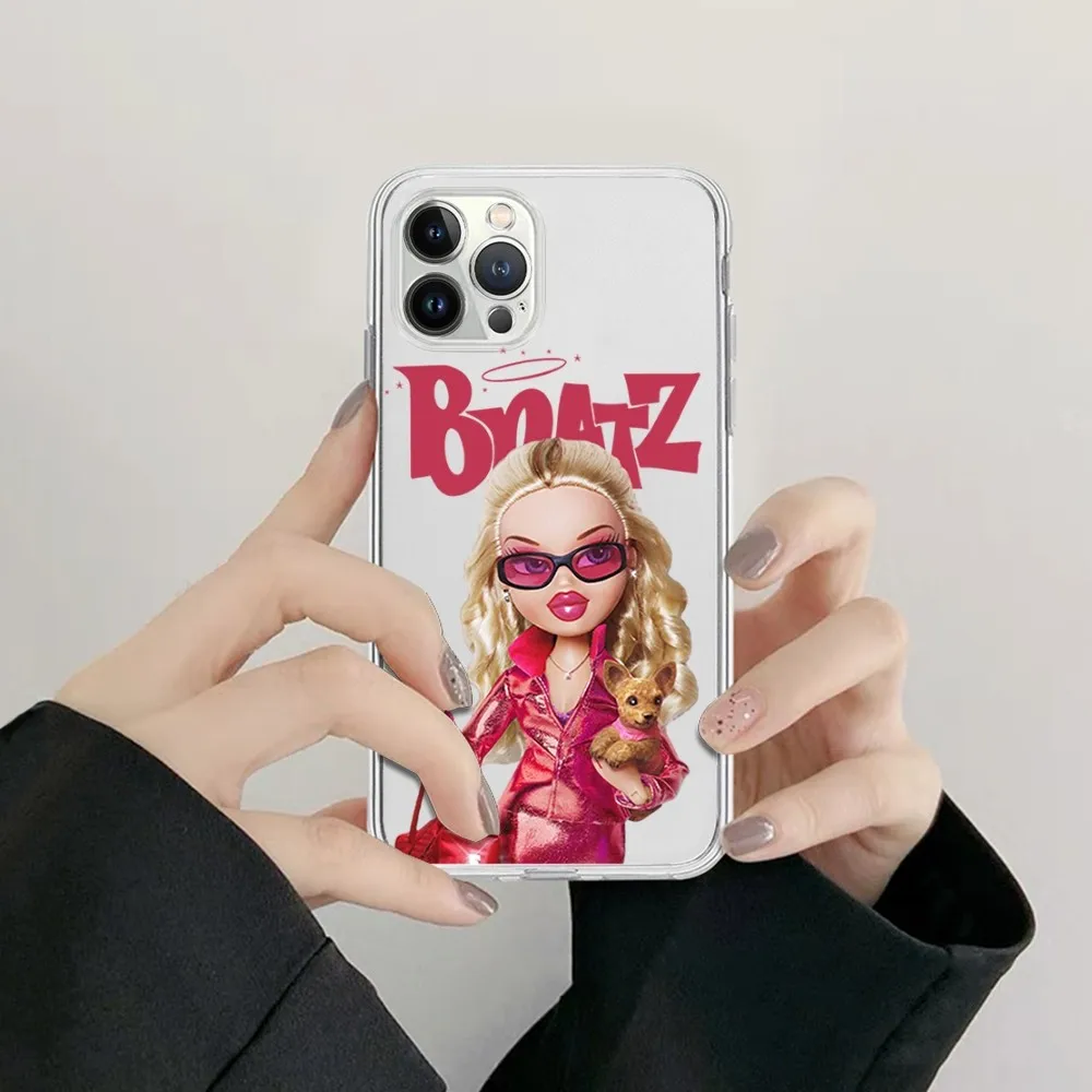 Bratz Doll Phone Case For iPhone 14 13 12 11 Pro Max Mini X Xs XR 6 7 8 Plus SE 2020 Transparent Case