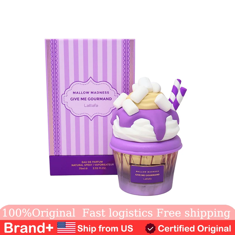 

Lattafa Mallow Madness Eau De Parfum Give Me Gourmand Collection 75ml Long-lasting Cologne Persistence Arabian Pheromone