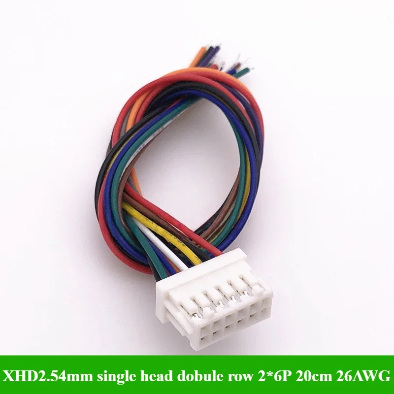 XHD2.54mm Single/Double head Double Row 2*2P/3P/4P/5P/6P/7P/8P/10P Terminal Wire Length 20cm 26AWG Electronic Wire Connector