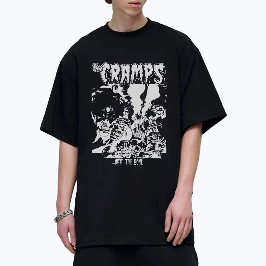 

High Quality The Cramps Band Rock Hip Hop Graphics streetwear Unisex vintage punk short sleeve T-shirts Men Women Cotton Tops