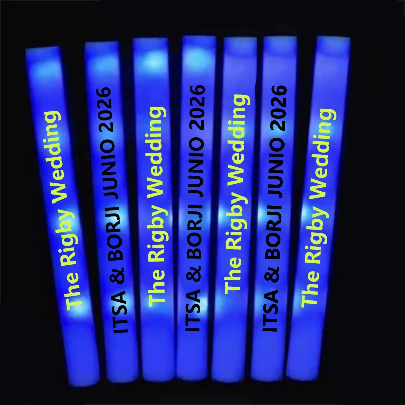 100/1000/5000 قطعة LED توهج العصي السائبة الأزرق توهج رغوة عصا يهتف أنبوب ضوء داكن لعيد الميلاد حفل زفاف وعيد ميلاد لوازم