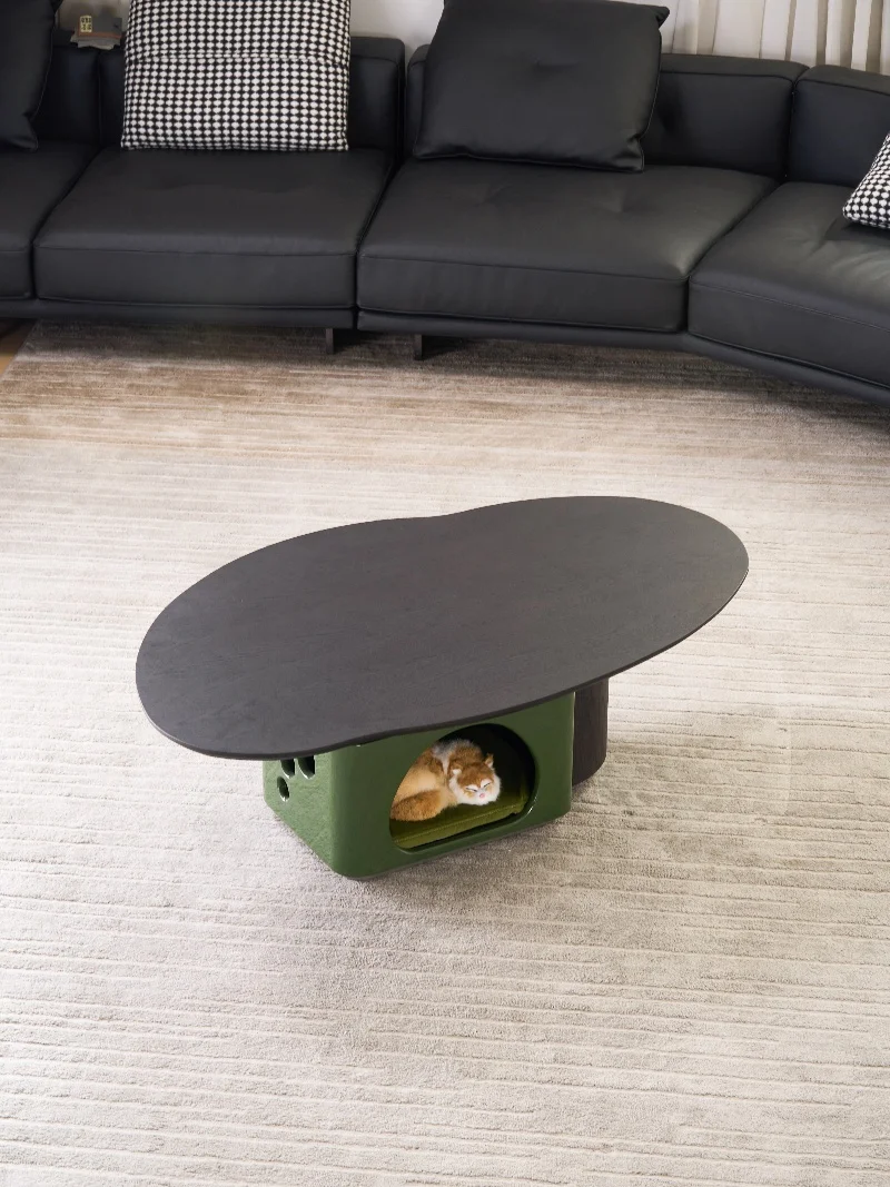 * ☆   Tavolino da Caffè in Pietra Minimalista di Lusso, Grandi Tavoli da Tè in Stile Design Italiano, Arredamento per la Casa