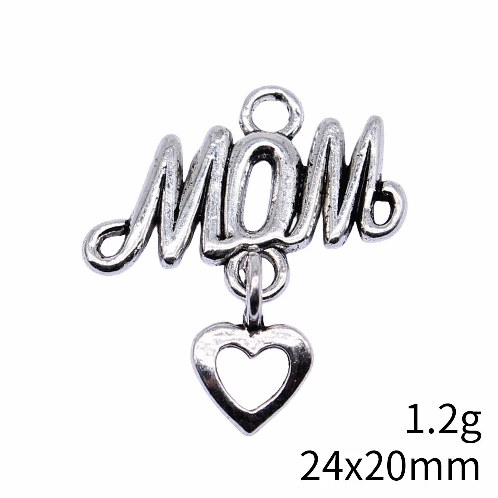 Back To School Charms Pendant Love Family Heart Tags Charms Jewelry Pendant