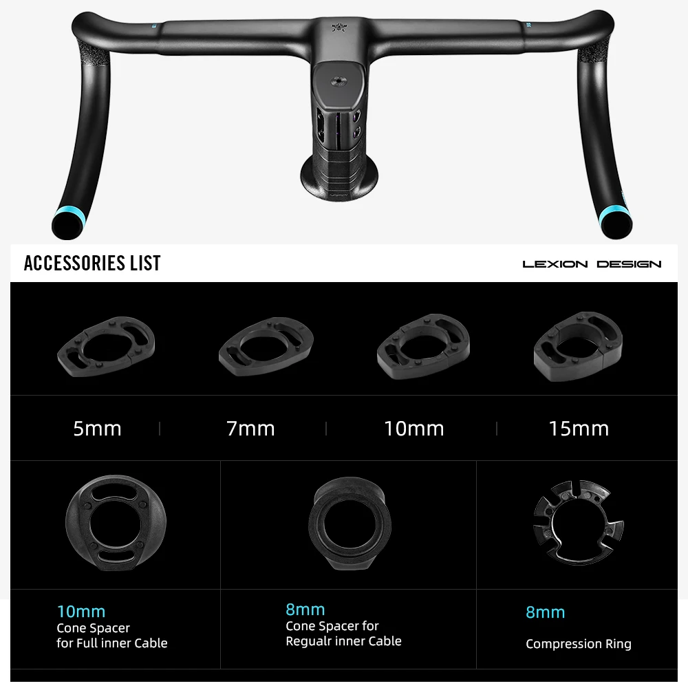 LEXON VERO Carbon Road Handlebars 360-440mm