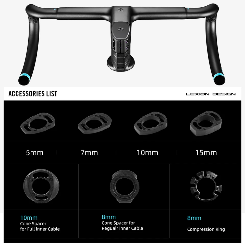 LEXON VERO Carbon Road Handlebars 360-440mm