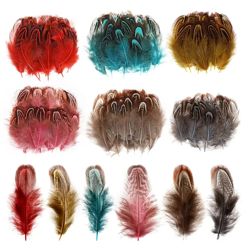 100Pcs Pheasant Chicken Feathers DIY Earrings Jewelry Making Dream Catcher Wedding Centerpiece Decor Crafts Accessories