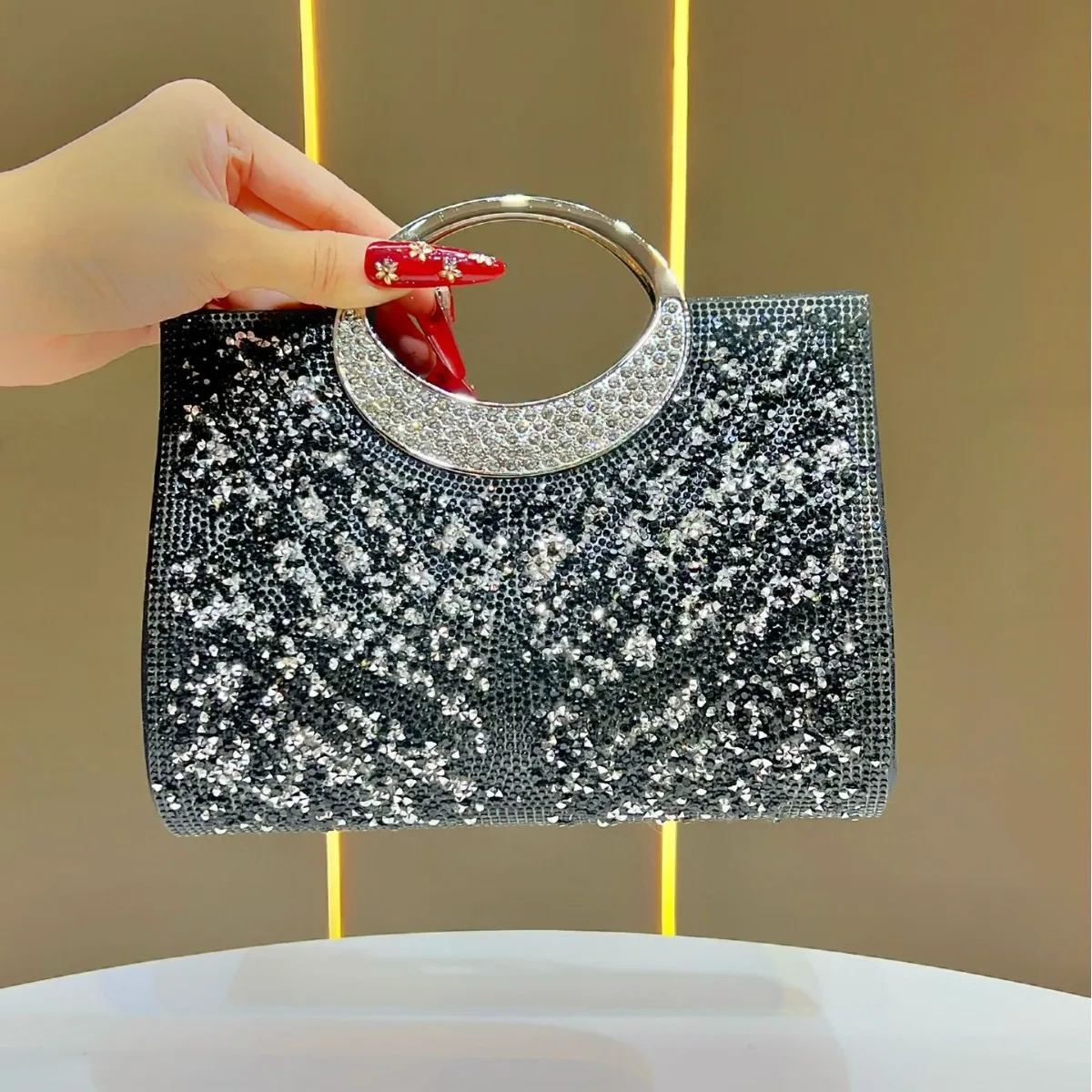

Bloomsteps women's small bag, versatile evening bag, elegant clutch bag, diamond-embellished women's crossbody handbag